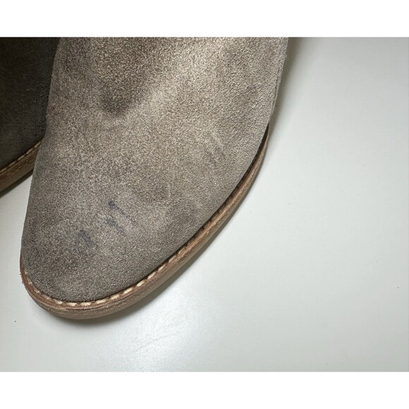 JEFFREY CAMPBELL Women Rosalee Gray Suede Ankle Boots Block Heel Boho Slip On 8 - Picture 6 of 14